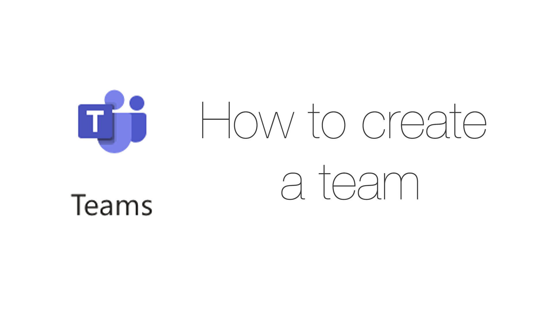How to create a Team